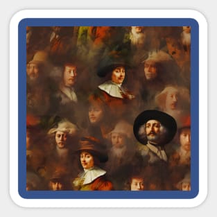 Rembrandt Paintings Mashup Sticker